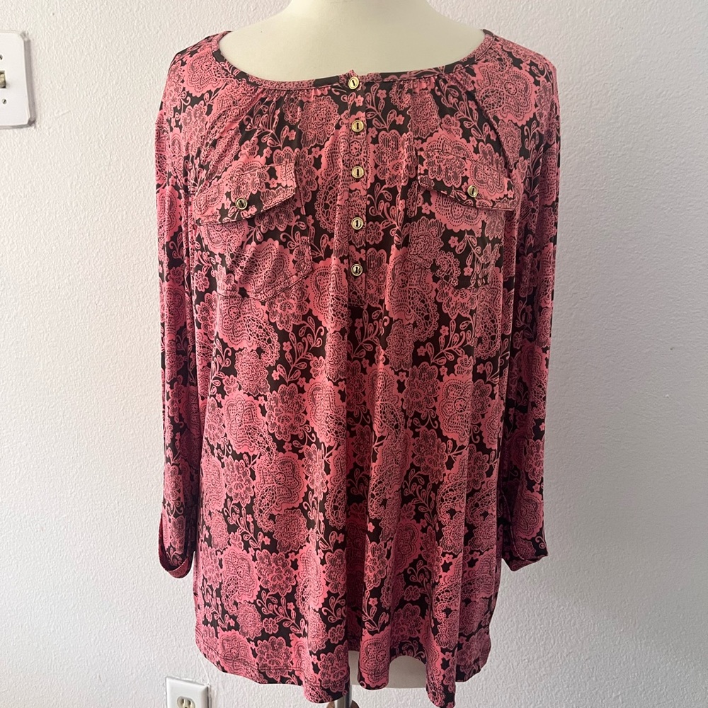 NWT Jenni and Marlis Pink blouse